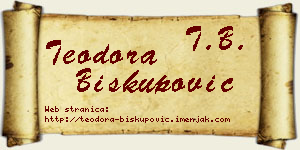Teodora Biskupović vizit kartica
